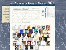 Tablet Screenshot of journalofartistsbooks.org